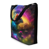 Autumn LeAnn Designs® | Cute Rainbow Mouse Large Tote Bag