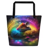 Autumn LeAnn Designs® | Cute Rainbow Mouse Large Tote Bag