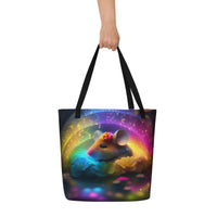 Autumn LeAnn Designs® | Cute Rainbow Mouse Large Tote Bag