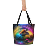 Autumn LeAnn Designs® | Cute Rainbow Mouse Large Tote Bag