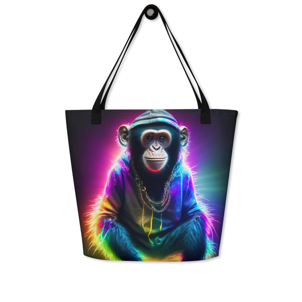 Autumn LeAnn Designs® | Rainbow Monkey Large Tote Bag