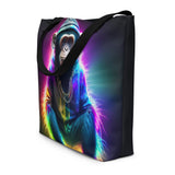 Autumn LeAnn Designs® | Rainbow Monkey Large Tote Bag