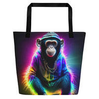 Autumn LeAnn Designs® | Rainbow Monkey Large Tote Bag