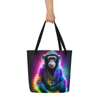 Autumn LeAnn Designs® | Rainbow Monkey Large Tote Bag