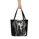 Autumn LeAnn Designs® | Black Labrador Retriever Large Tote Bag