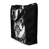 Autumn LeAnn Designs® |  Black Boston Terrier Large Tote Bag