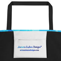 Autumn LeAnn Designs® | Blue Water Bubbles Large Tote Bag