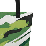 Autumn LeAnn Designs® | Deep Green Camouflage Large Tote Bag