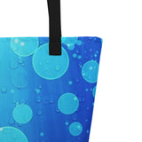 Autumn LeAnn Designs® | Blue Water Bubbles Large Tote Bag