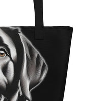 Autumn LeAnn Designs® | Black Labrador Retriever Large Tote Bag