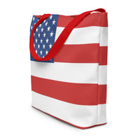 Autumn LeAnn Designs® | American Flag Large Tote Bag