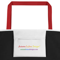 Autumn LeAnn Designs® | Rainbow Heart Love is Love Large Tote Bag