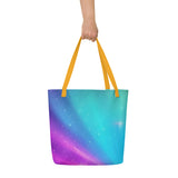 Autumn LeAnn Designs® | Purple Rainbow Sparkle Large Tote Bag