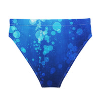 Autumn LeAnn Designs®  | Adult High Waisted Bikini Swim Bottoms, Water Bubbles, Blue