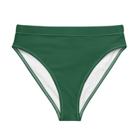 Autumn LeAnn Designs®  | Adult High Waisted Bikini Swim Bottoms, Deep Green