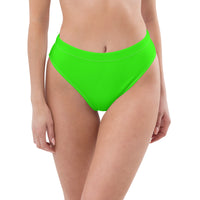 Autumn LeAnn Designs®  | Adult High Waisted Bikini Swim Bottoms, Bright Neon Green