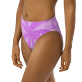 Autumn LeAnn Designs®  | Adult High Waisted Bikini Swim Bottoms, Palm Tree, Light Lavender