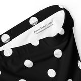 Autumn LeAnn Designs®  | Adult High Waisted Bikini Swim Bottoms, Polka Dots, Black & White