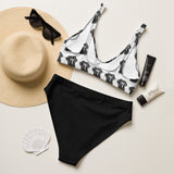 Autumn LeAnn Designs® | Adult High Waisted Bottoms Bikini Set, Labrador Retriever, White & Black
