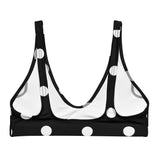 Autumn LeAnn Designs® | Adult Padded Bikini Top, Polka Dots, Black & White