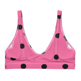 Autumn LeAnn Designs® | Adult Padded Bikini Top, Polka Dots, Rose Pink & Black