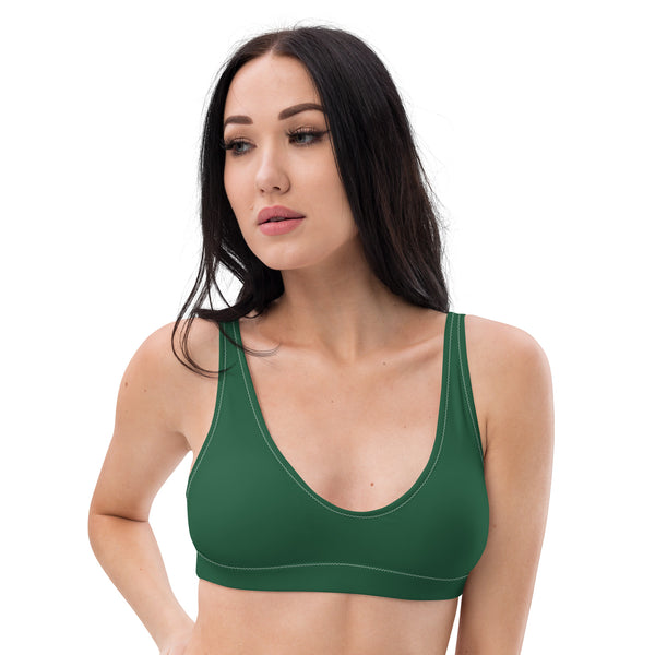 Autumn LeAnn Designs® | Adult Padded Bikini Top, Deep Green