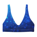 Autumn LeAnn Designs® | Adult Padded Bikini Top, Water Bubbles, Blue