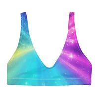 Autumn LeAnn Designs® | Adult Padded Bikini Top, Rainbow Sparkle