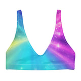 Autumn LeAnn Designs® | Adult Padded Bikini Top, Rainbow Sparkle