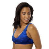 Autumn LeAnn Designs® | Adult Padded Bikini Top, Water Bubbles, Blue