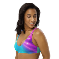 Autumn LeAnn Designs® | Adult Padded Bikini Top, Rainbow Sparkle