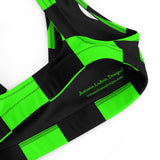 Autumn LeAnn Designs® | Adult Padded Bikini Top, Checkers,  Bright Neon Green & Black