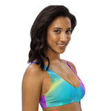 Autumn LeAnn Designs® | Adult Padded Bikini Top, Rainbow Sparkle