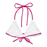 Autumn LeAnn Designs® | Deep Pink Adult Ladies String Bikini Top, Mix and Match Women's Swimsuits