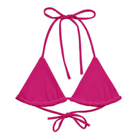 Autumn LeAnn Designs® | Deep Pink Adult Ladies String Bikini Top, Mix and Match Women's Swimsuits