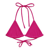 Autumn LeAnn Designs® | Deep Pink Adult Ladies String Bikini Top, Mix and Match Women's Swimsuits