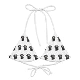 Autumn LeAnn Designs | White Labrador Retriever Adult Women’s String Bikini Top for Ladies