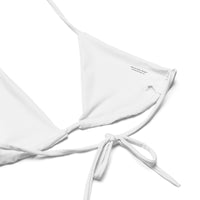 Autumn LeAnn Designs | White Labrador Retriever Adult Women’s String Bikini Top for Ladies