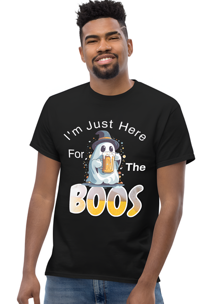 Autumn LeAnn Designs | Black "I'm Just Here For the Boos" Unisex Classic Tee