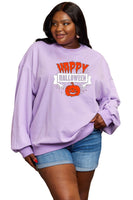 Simply Love HAPPY HALLOWEEN Graphic Sweatshirt, Royal Blue