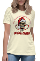 Autumn LeAnn Designs | Citron Yellow All I Want For Christmas Is Halloween Women's Relaxed T-Shirt