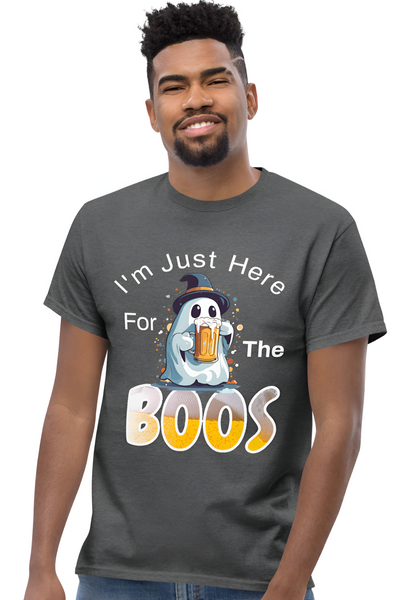Autumn LeAnn Designs | Dark Heather Gray "I'm Just Here For the Boos" Unisex Classic Tee