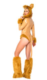 Queen Lioness 1pc Hooded Bodysuit Women's Halloween Cosplay Costume