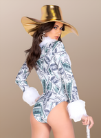 High Roller Women's 1pc Pimp Halloween Cosplay Romper Costume