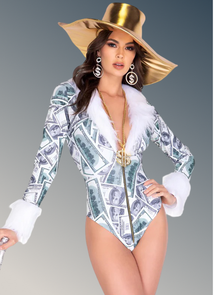 High Roller Women's 1pc Pimp Halloween Cosplay Romper Costume