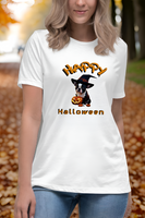 Autumn LeAnn Designs | Happy Halloween Boston Terrier Women's Relax T-Shirt, Heather Mauve