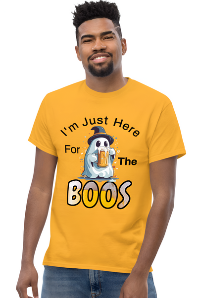 Autumn LeAnn Designs | Gold Yellow "I'm Just Here For the Boos" Unisex Classic Tee