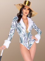 High Roller Women's 1pc Pimp Halloween Cosplay Romper Costume