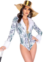 High Roller Women's 1pc Pimp Halloween Cosplay Romper Costume