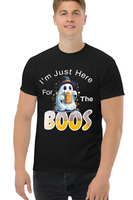 Autumn LeAnn Designs | I'm Just Here For The BOOS, Halloween Ghost Men's Classic Tee Shirt, Black